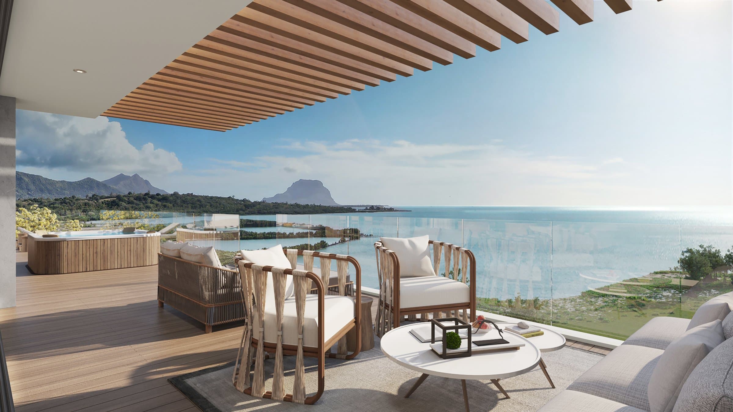 Exceptional Seafront Penthouse Facing Le Morne