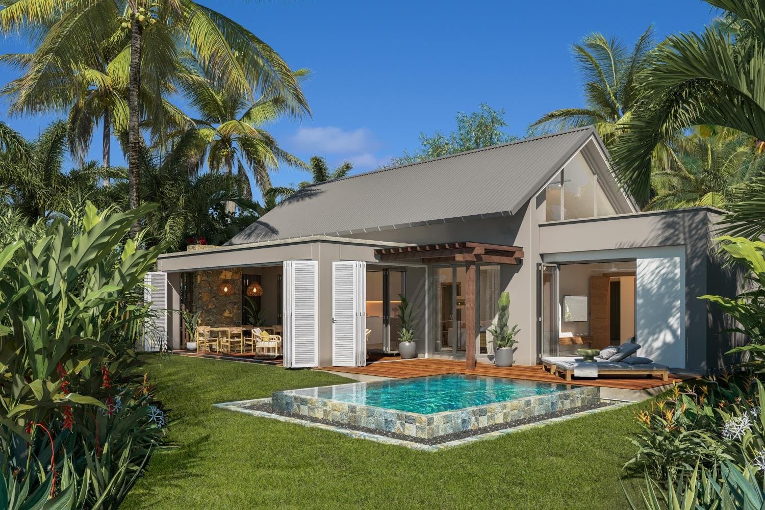 A Tropical Lifestyle in a Private Residence in Pointe d’Esny