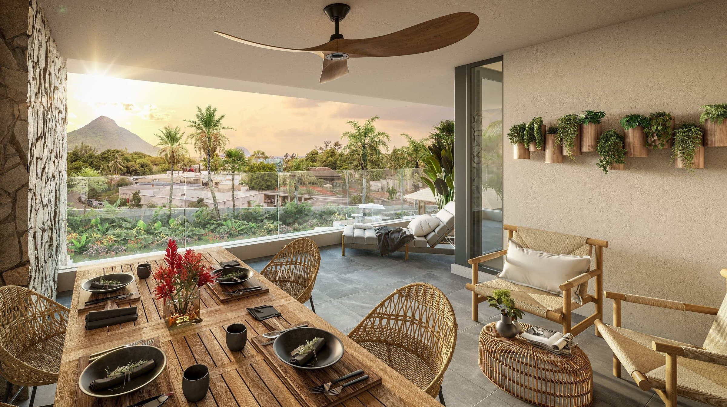 Luxury Apartment Steps from the Beach with Mountain and Lagoon Views