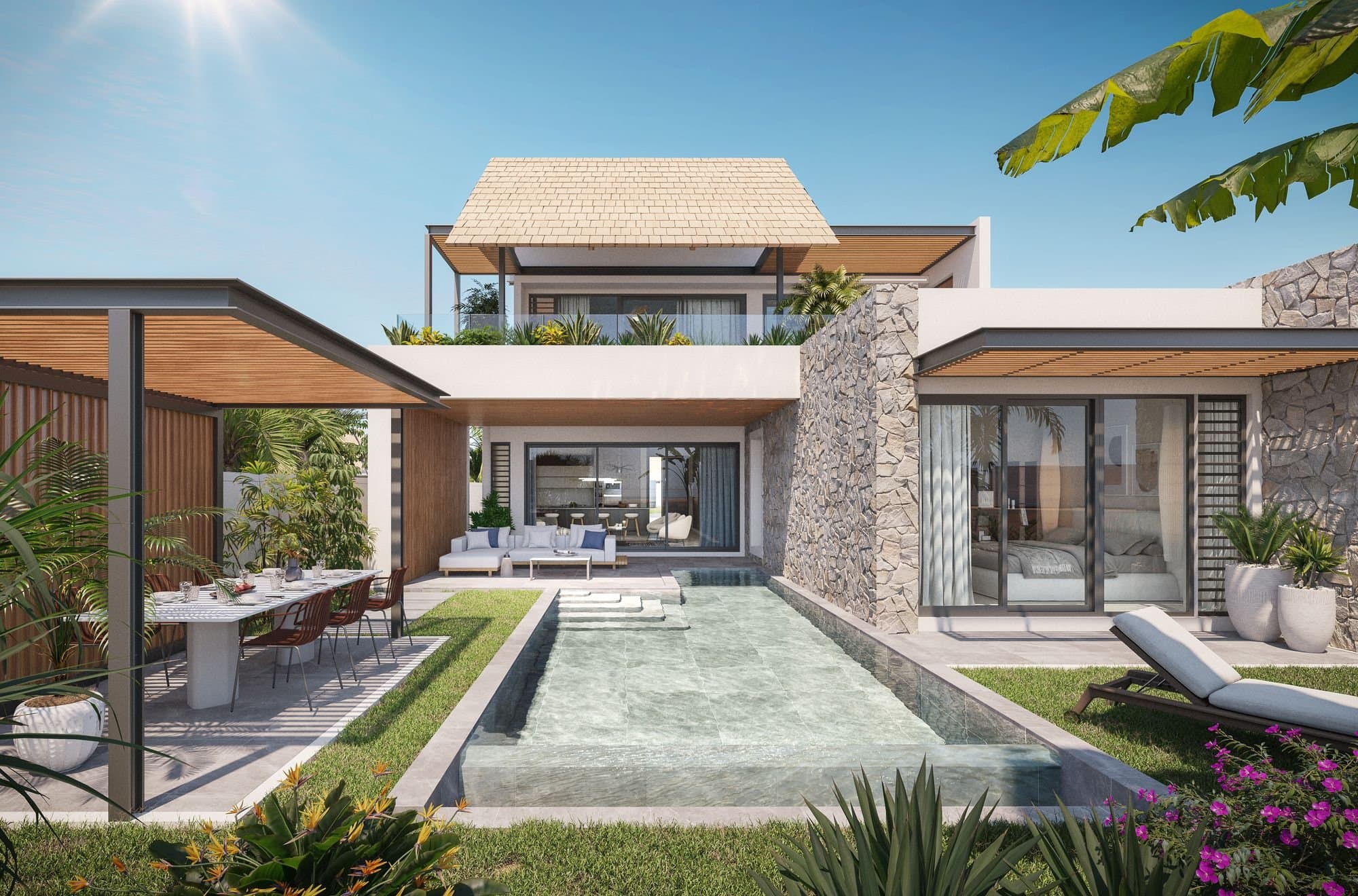Exceptional Beachfront Villa Facing Le Morne